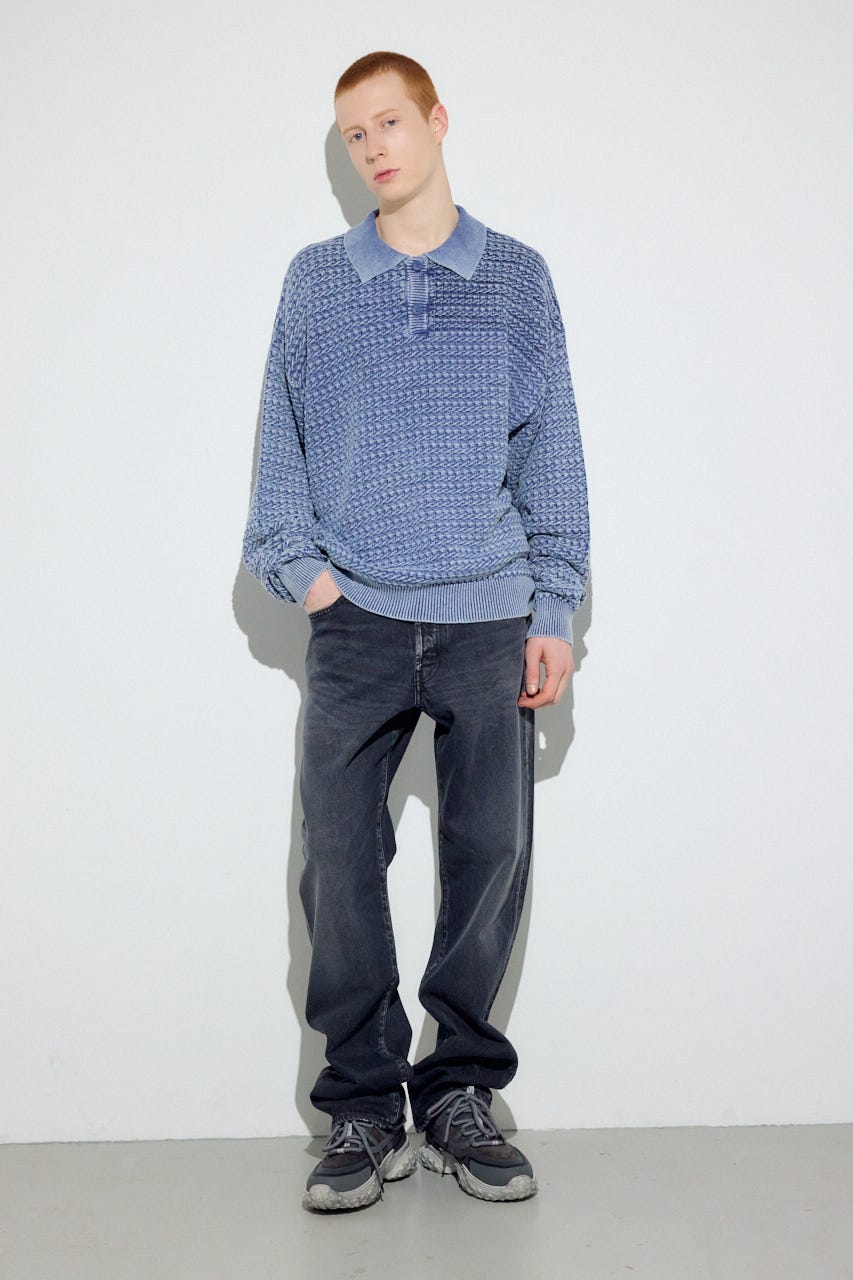 AZUL DENIM ルーズストレート BLK 32inch