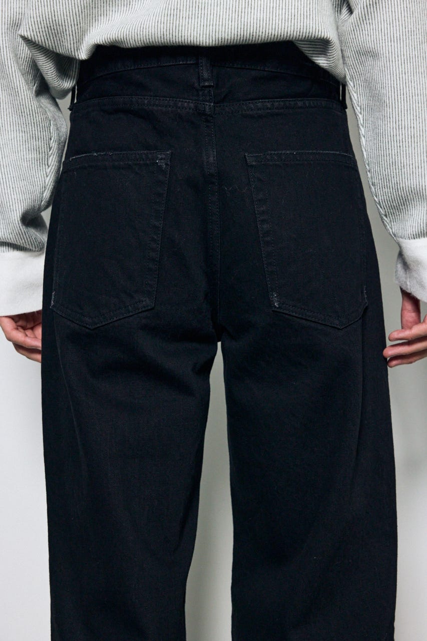 AZUL DENIM ダメージワイドデニム BLK M
