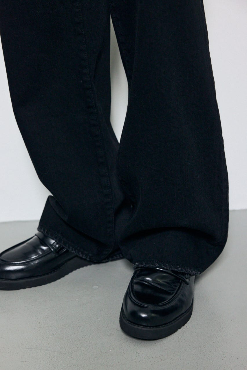 AZUL DENIM ダメージワイドデニム BLK M
