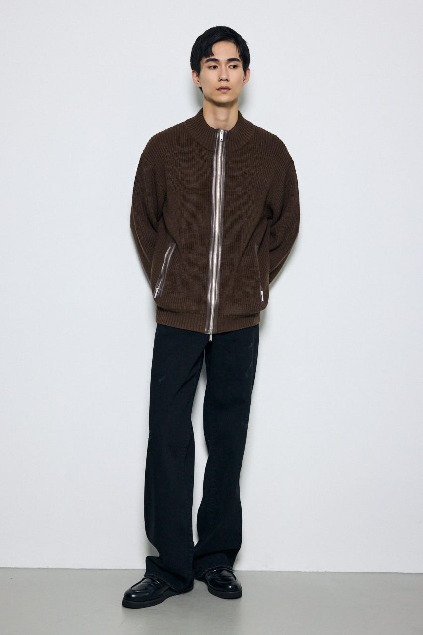 AZUL DENIM ダメージワイドデニム BLK M