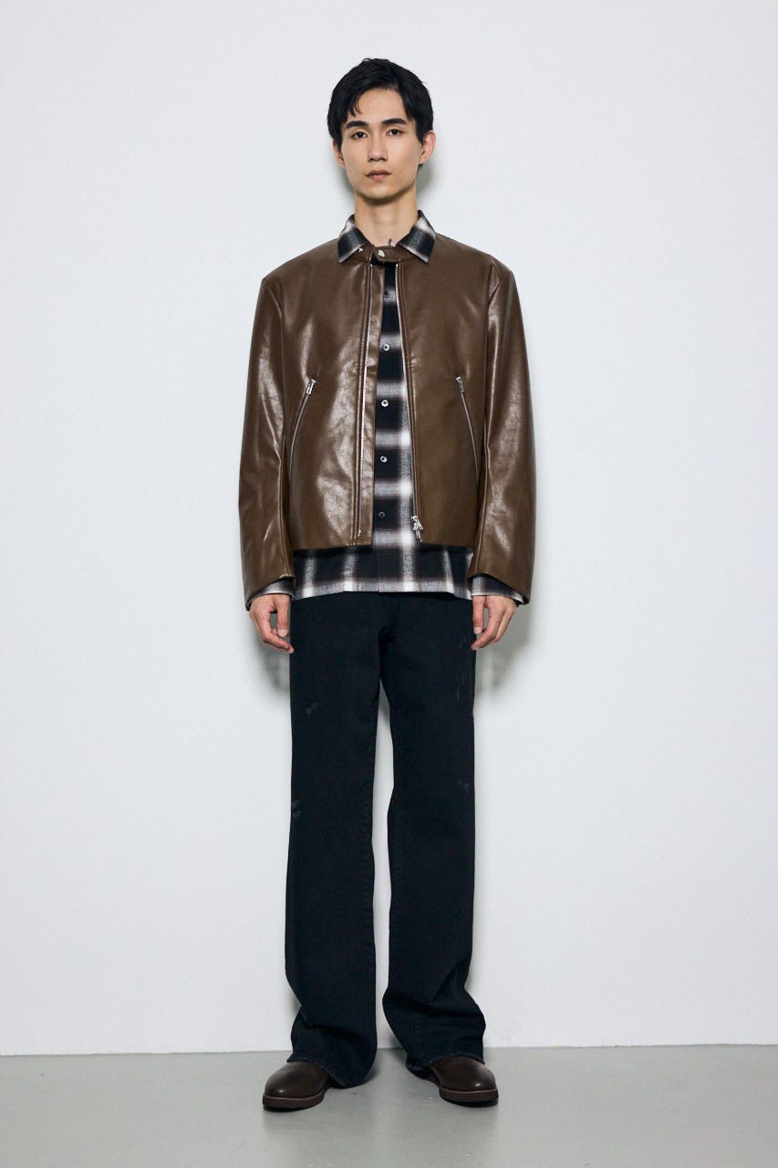 AZUL DENIM ダメージワイドデニム BLK M