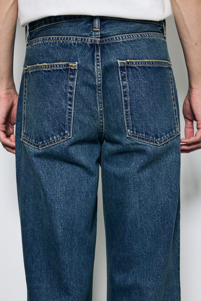 AZUL DENIM ダメージワイドデニム BLU L