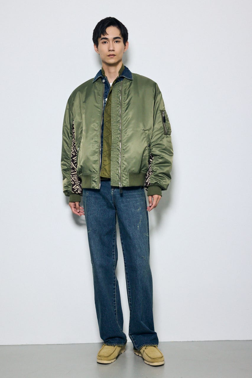 AZUL DENIM ダメージワイドデニム BLU L