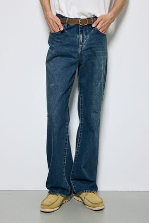 AZUL DENIM ダメージワイドデニム