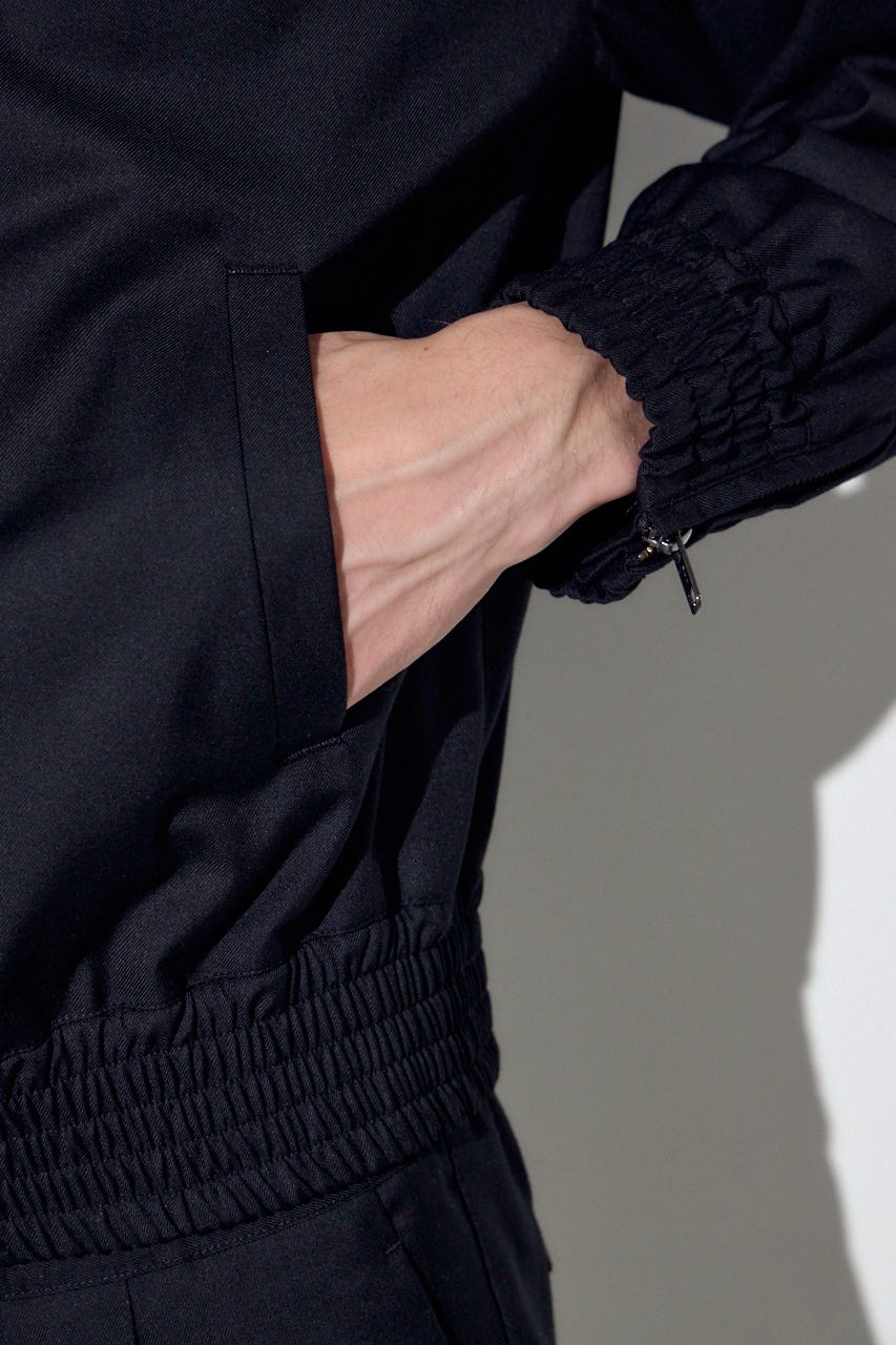 スタンドカラーブルゾン BLK S