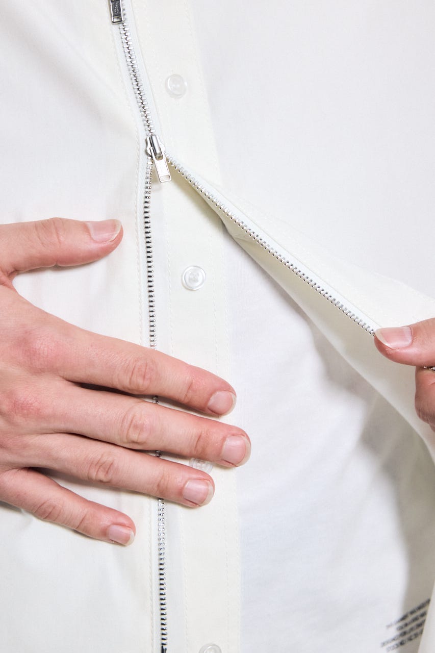 AZUL BY MOUSSY | ジップアップ長袖シャツ (シャツ・ブラウス ) |SHEL