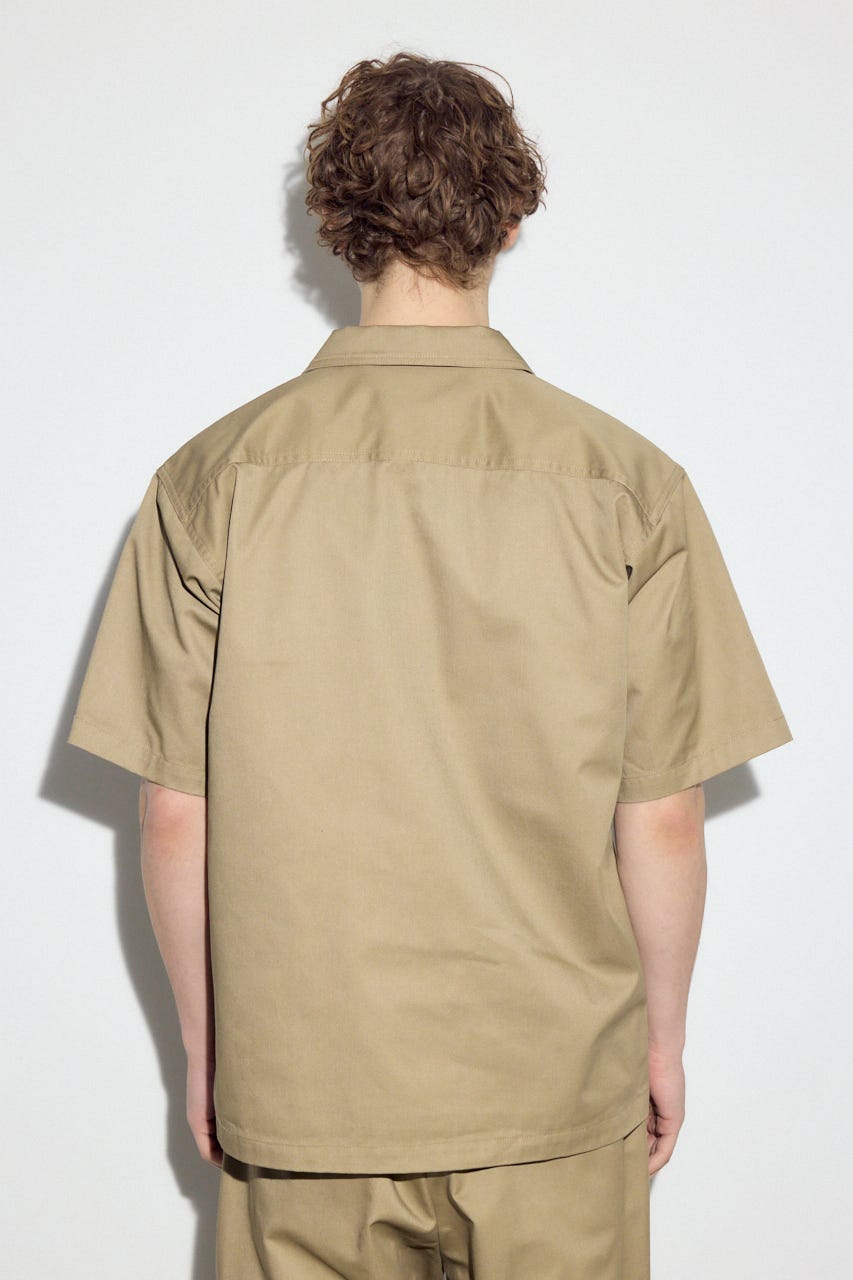 【SS先行アイテム】ハーフジップワークシャツ BEG L