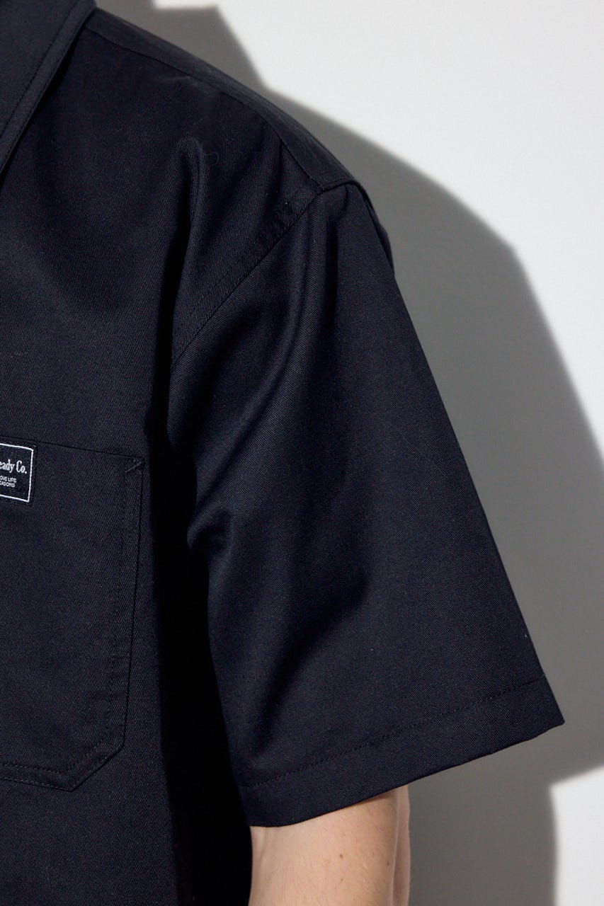 【SS先行アイテム】ハーフジップワークシャツ BLK L