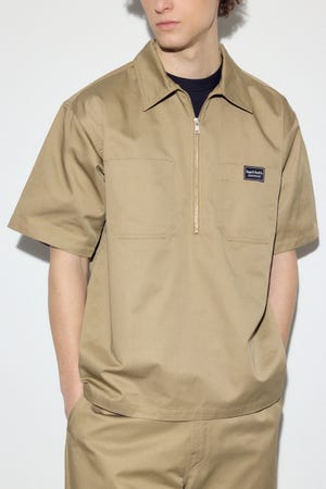 【SS先行アイテム】ハーフジップワークシャツ