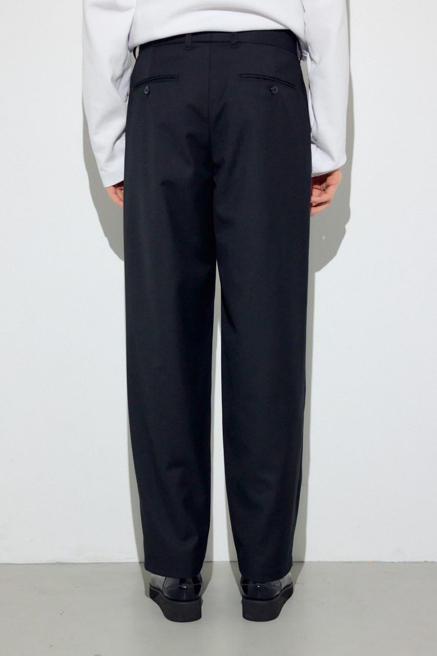 ワンタックワイドスラックス BLK L