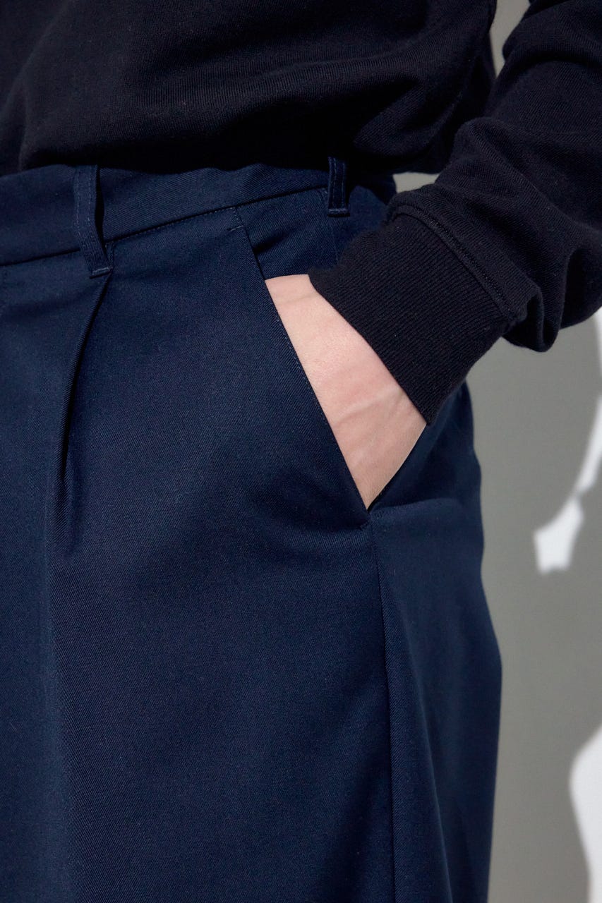 ワンタックワイドスラックス D/NVY M