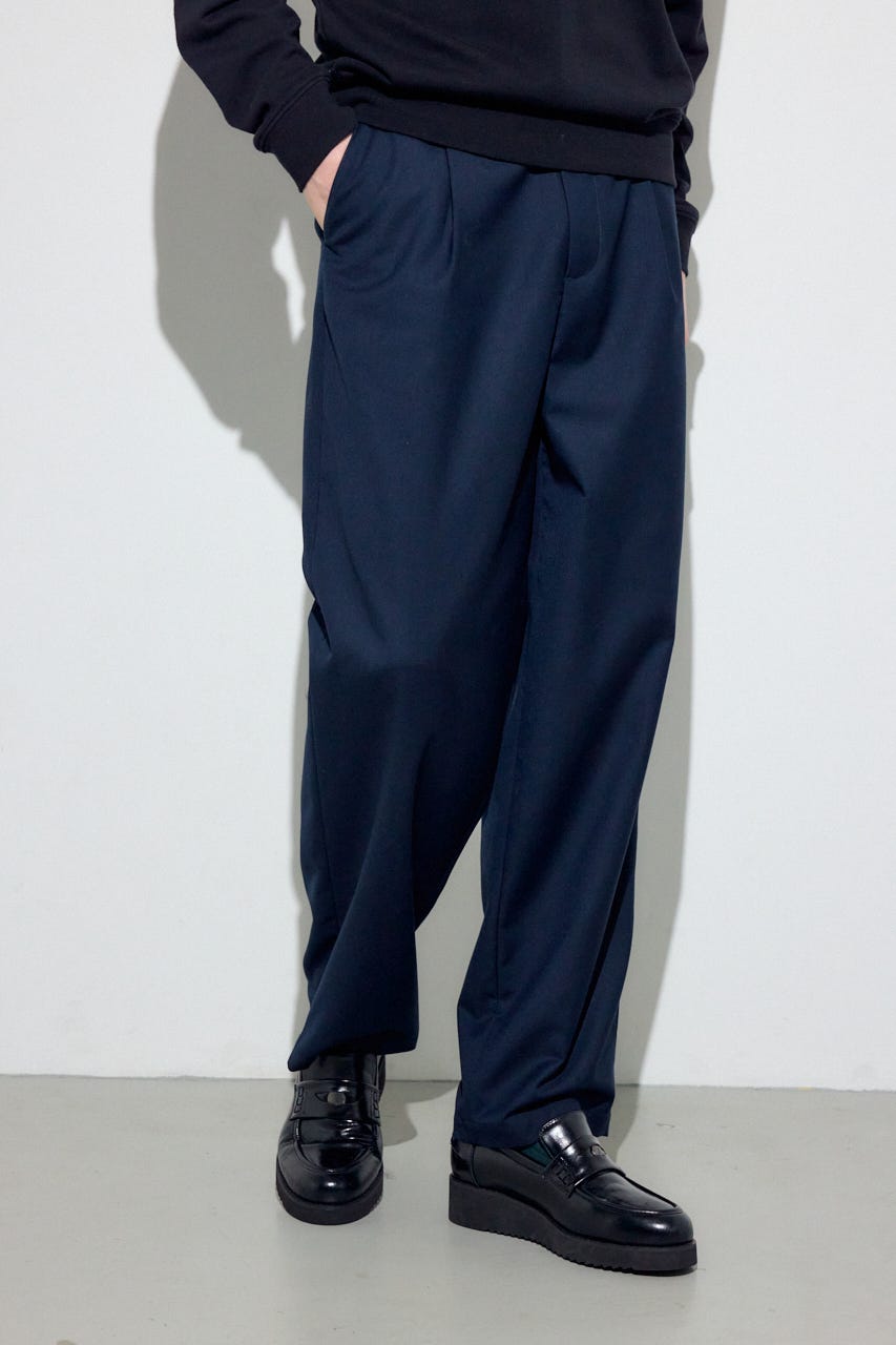 ワンタックワイドスラックス D/NVY M