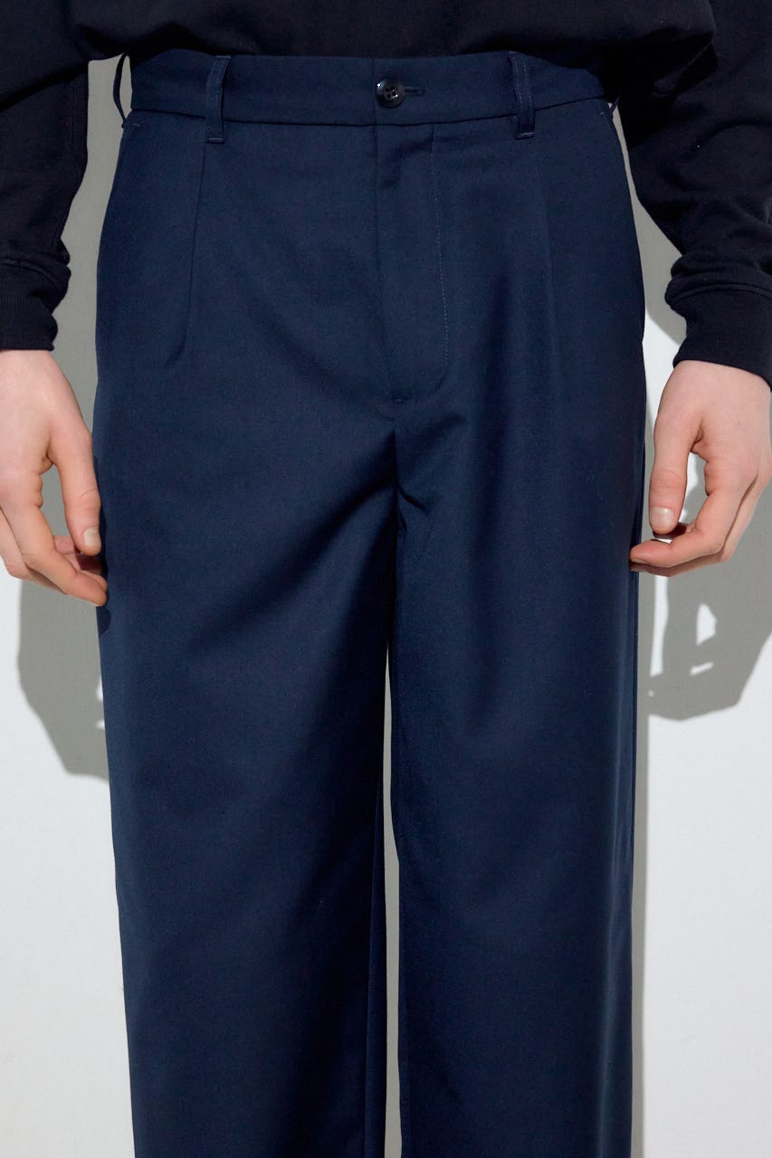 ワンタックワイドスラックス D/NVY M