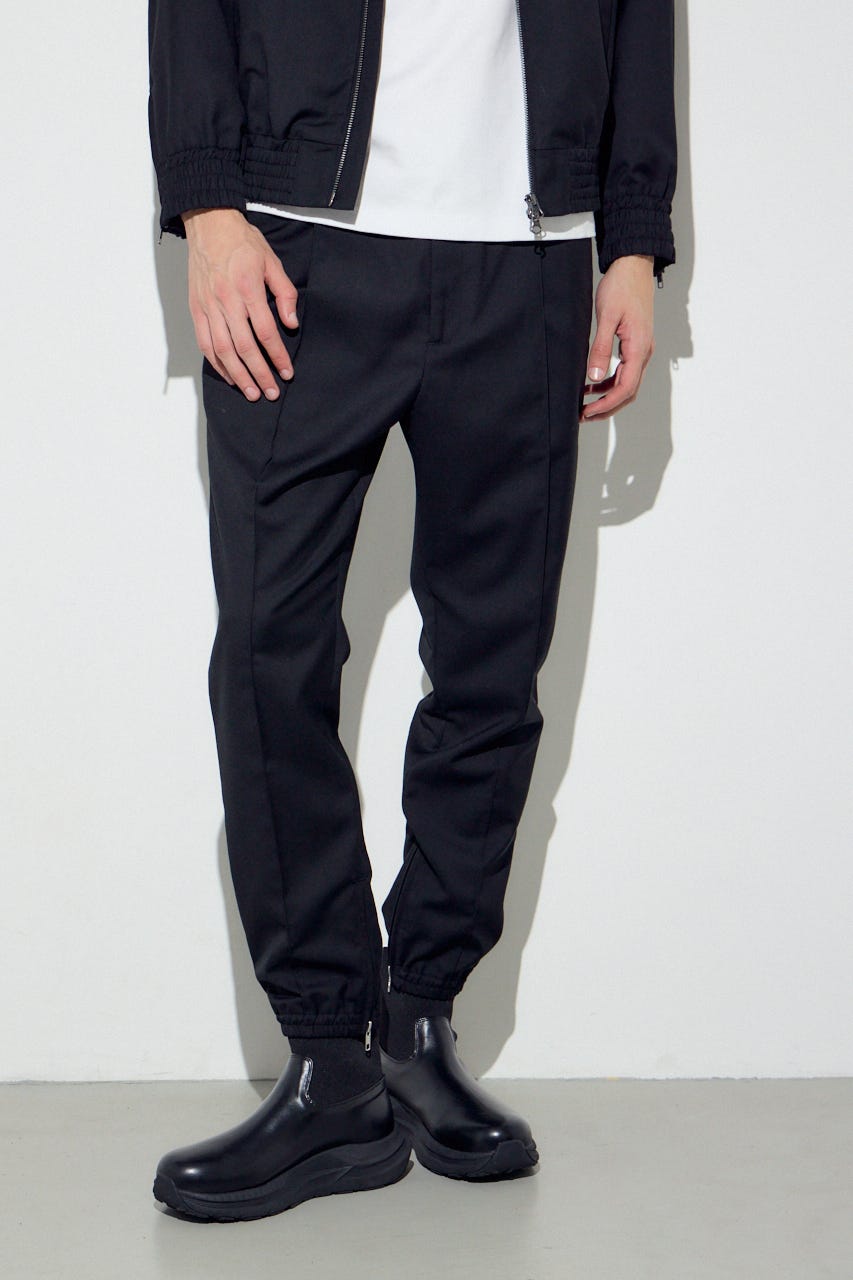 ピンタックジョガーパンツ BLK S