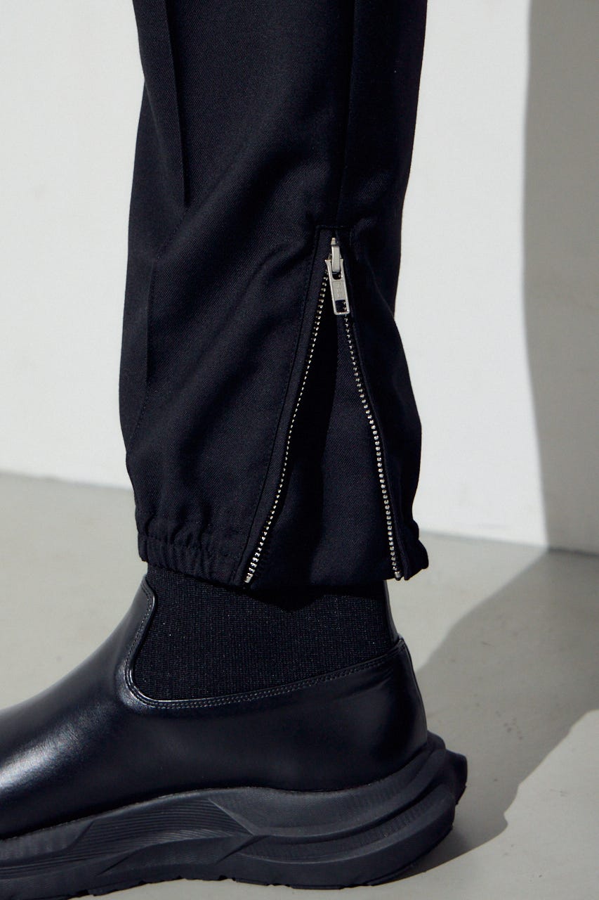 ピンタックジョガーパンツ BLK S