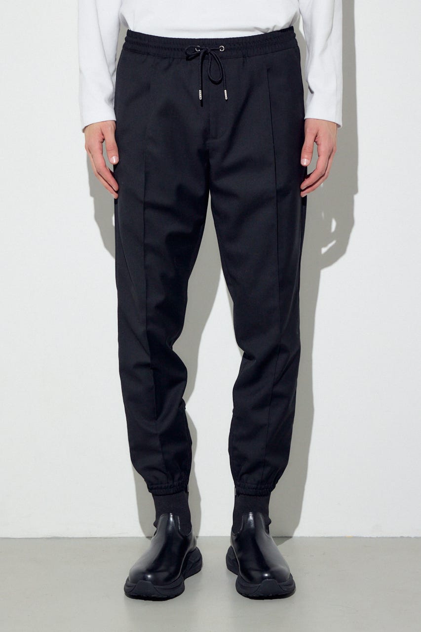 ピンタックジョガーパンツ BLK S