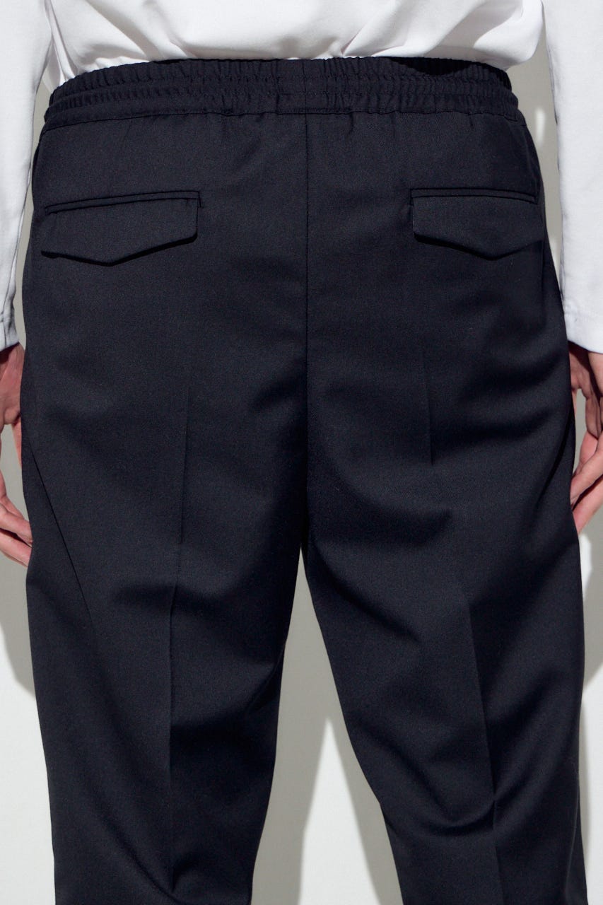 ピンタックジョガーパンツ BLK S