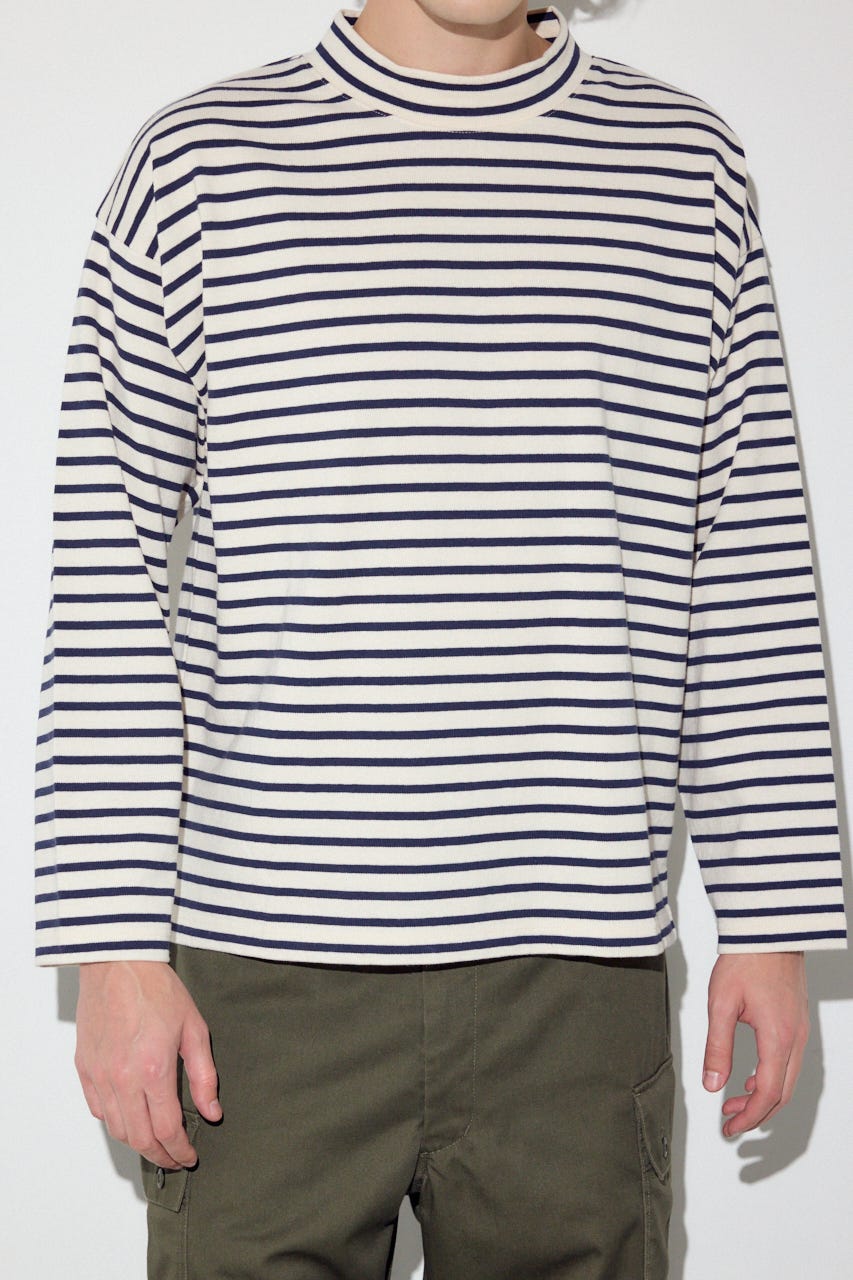 【SS先行アイテム】ボーダー長袖トップス 柄WHT M