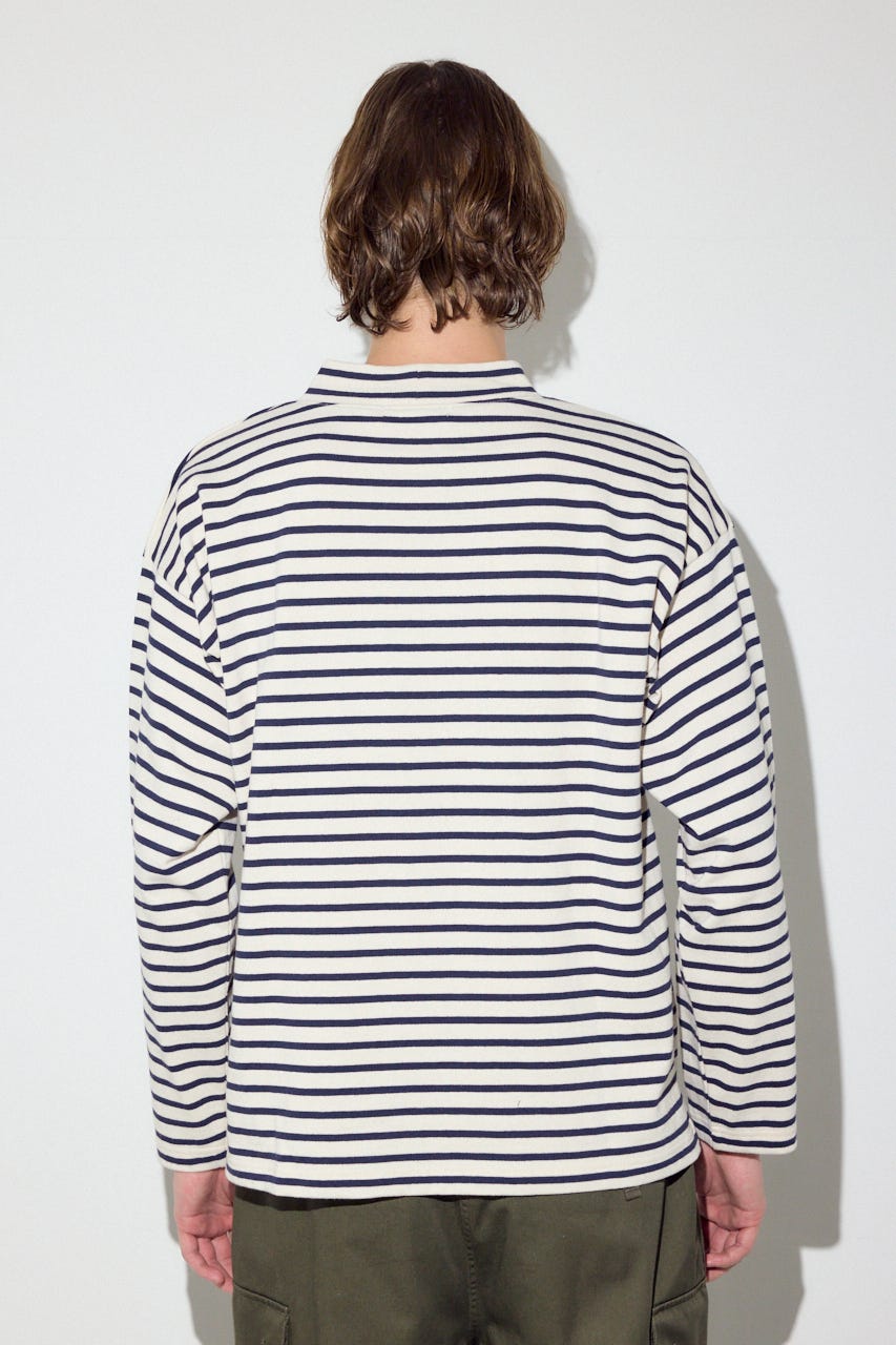 【SS先行アイテム】ボーダー長袖トップス 柄WHT M