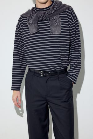 【SS先行アイテム】ボーダー長袖トップス