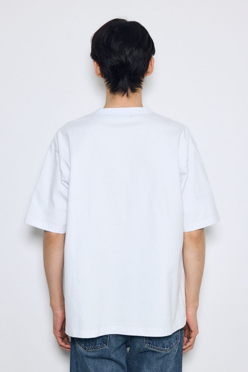 ヘンリーネックハングTEE WHT S