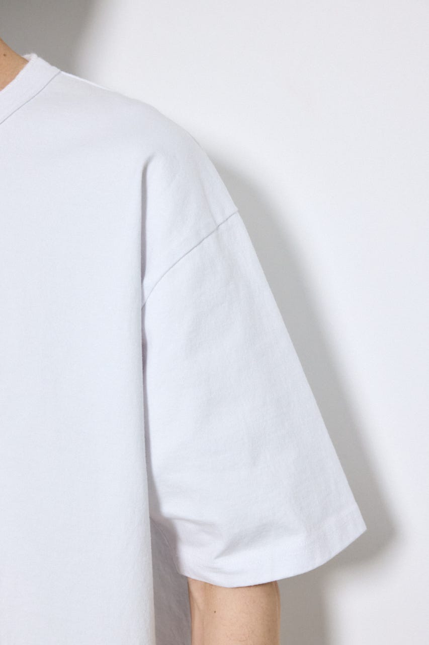 ヘンリーネックハングTEE WHT S