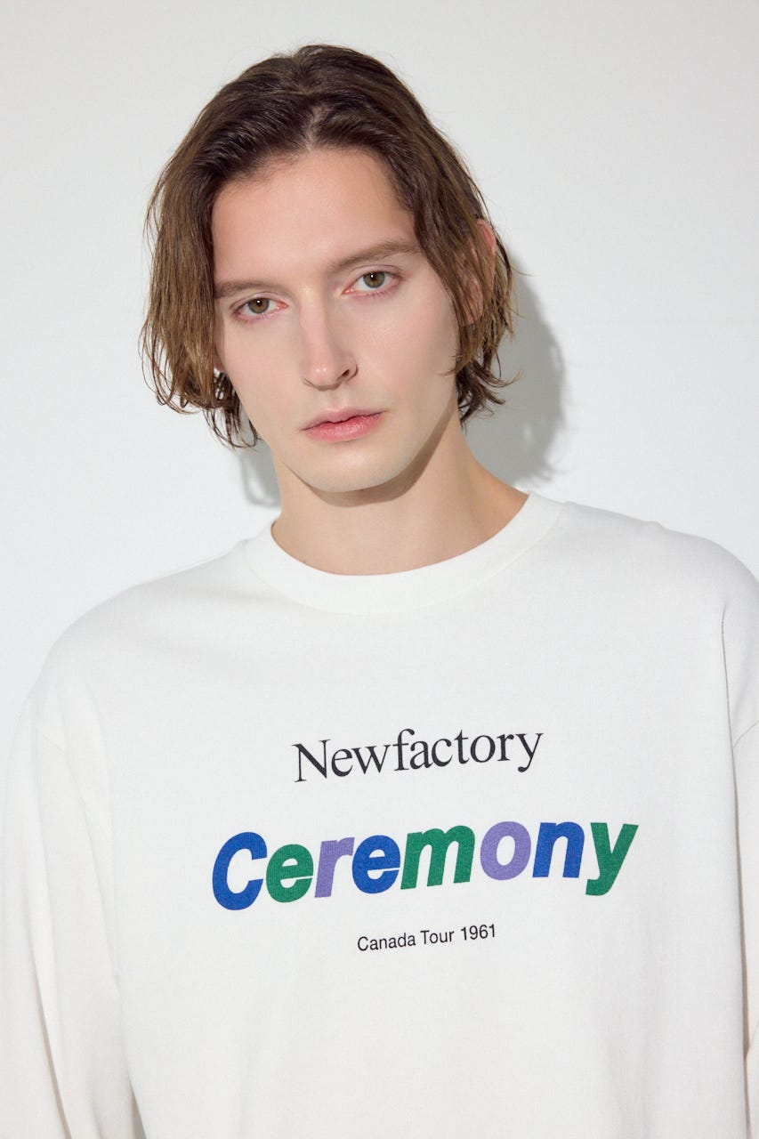 CEREMONY長袖Tシャツ WHT L