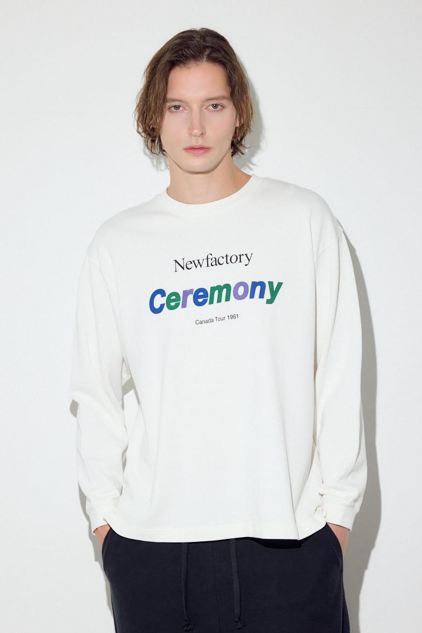 CEREMONY長袖Tシャツ WHT L