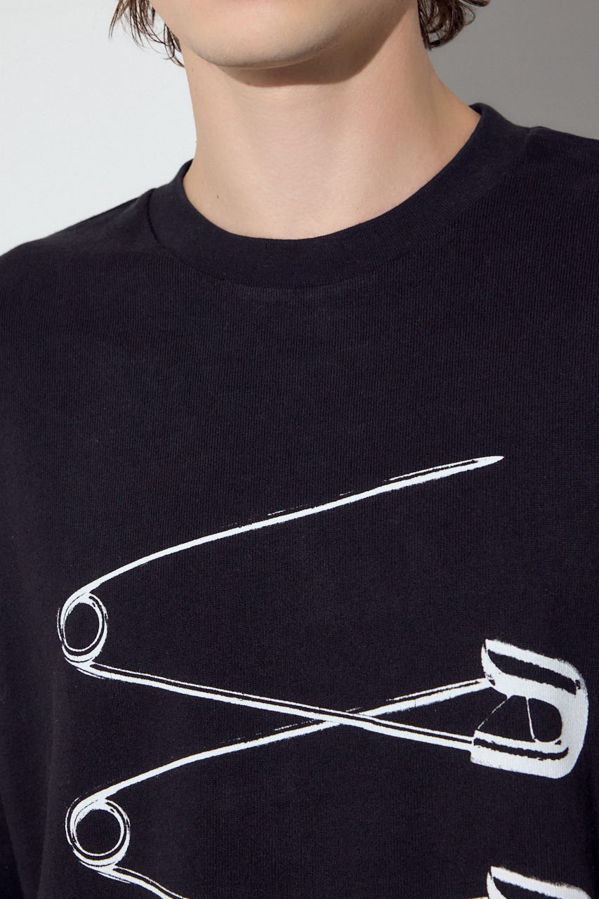 SAFETY PIN長袖Tシャツ BLK M