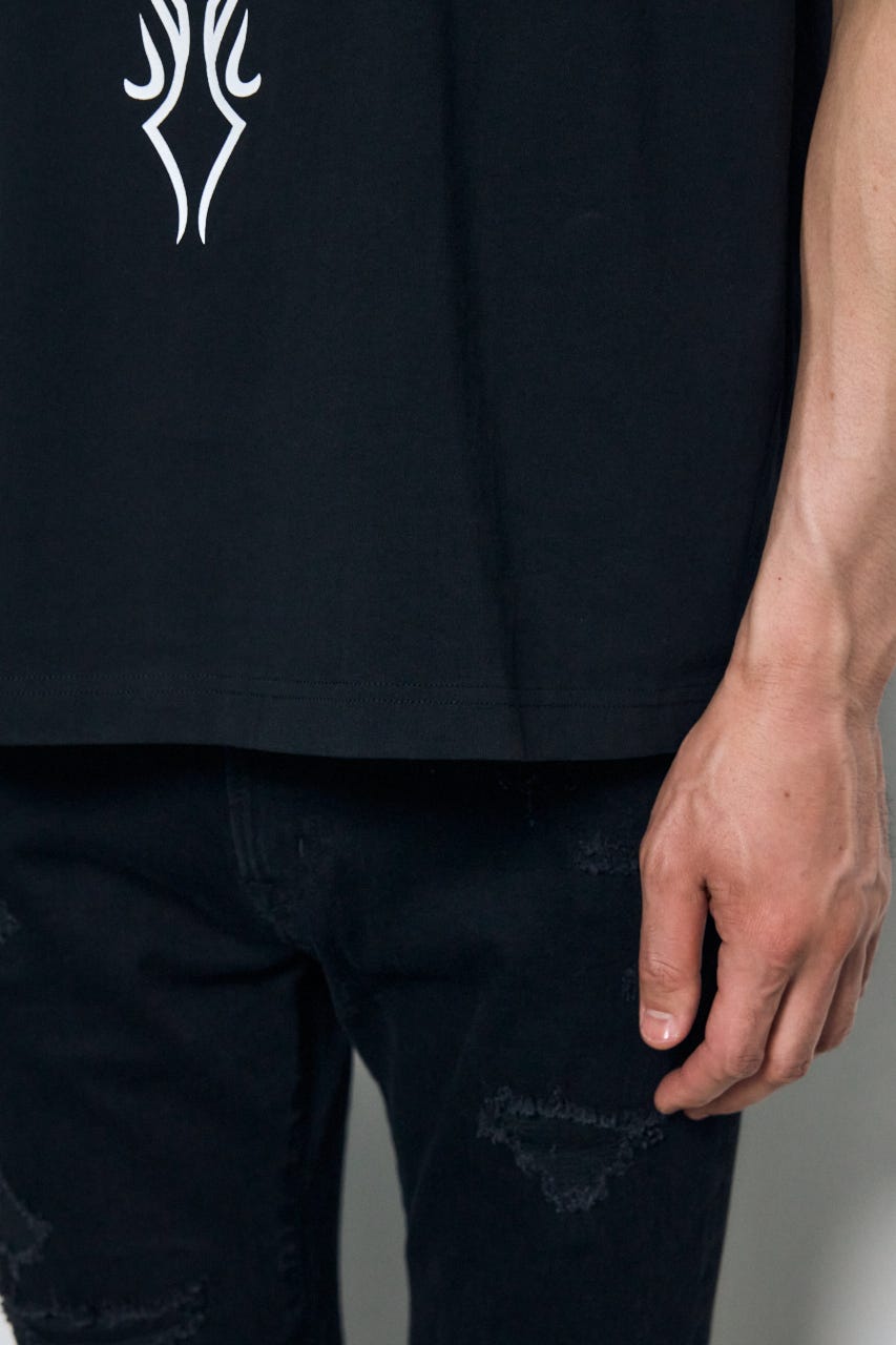 クロスモチーフTシャツ BLK M