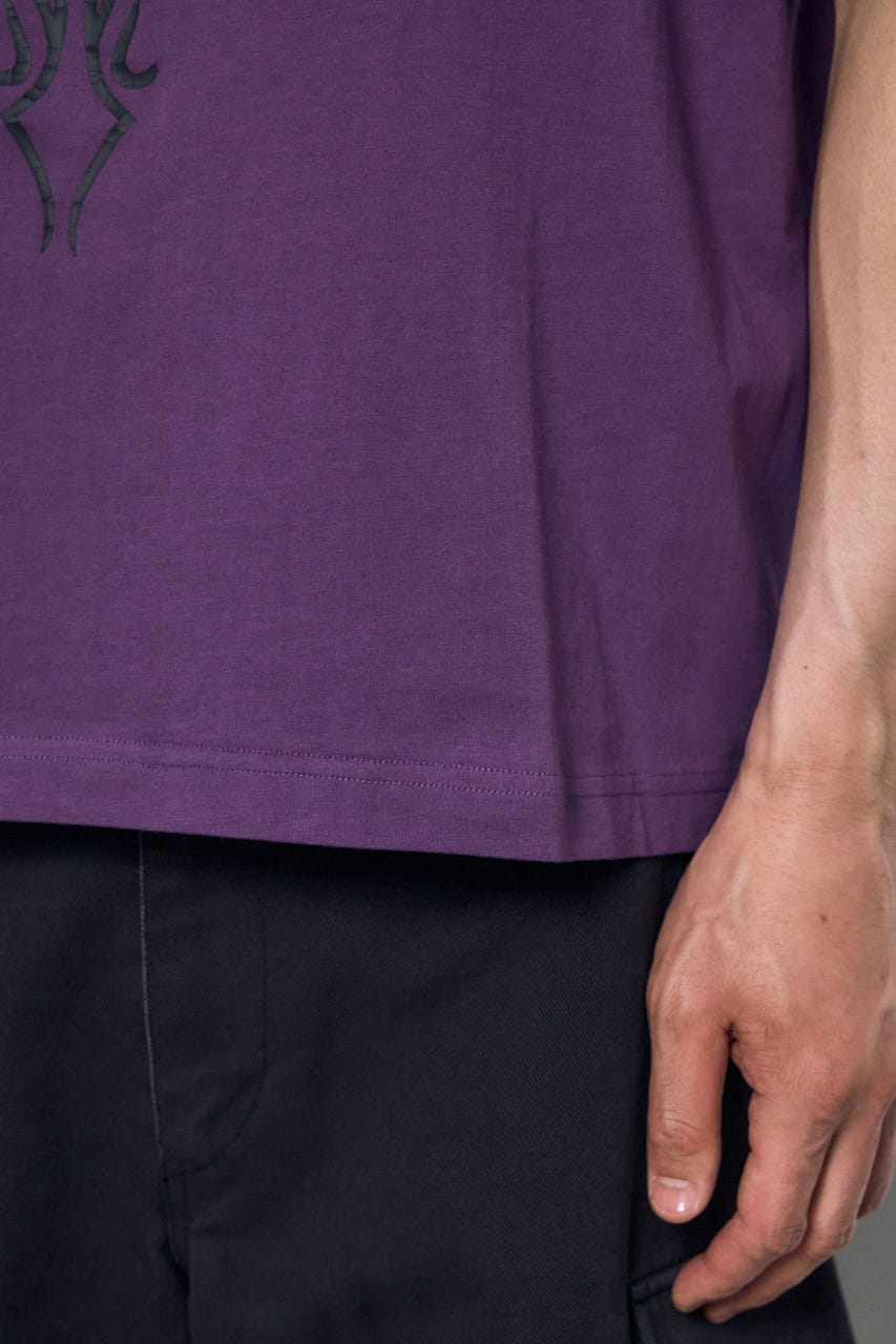 クロスモチーフTシャツ D/PUR L