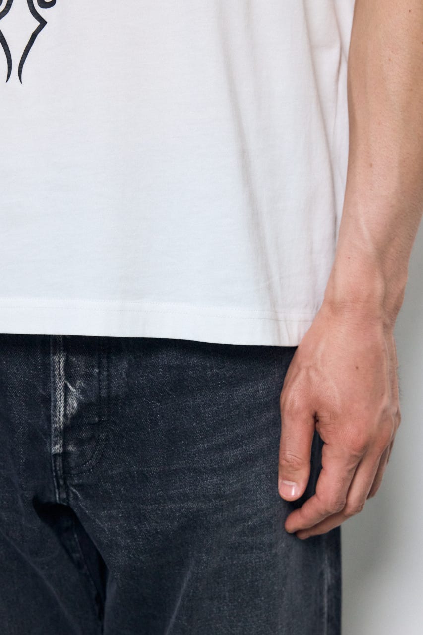 クロスモチーフTシャツ WHT M