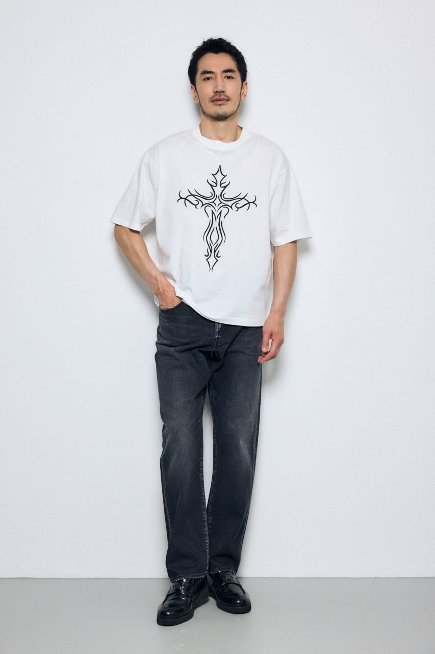 クロスモチーフTシャツ WHT M