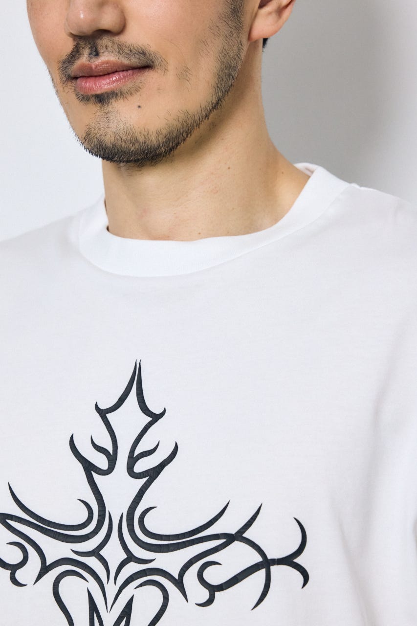 クロスモチーフTシャツ WHT M