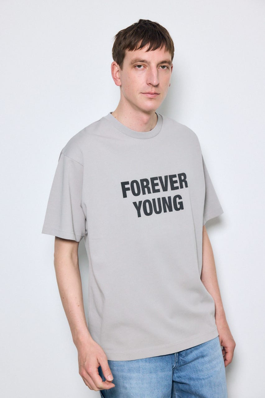 FOREVER YOUNG半袖Tシャツ GRY M