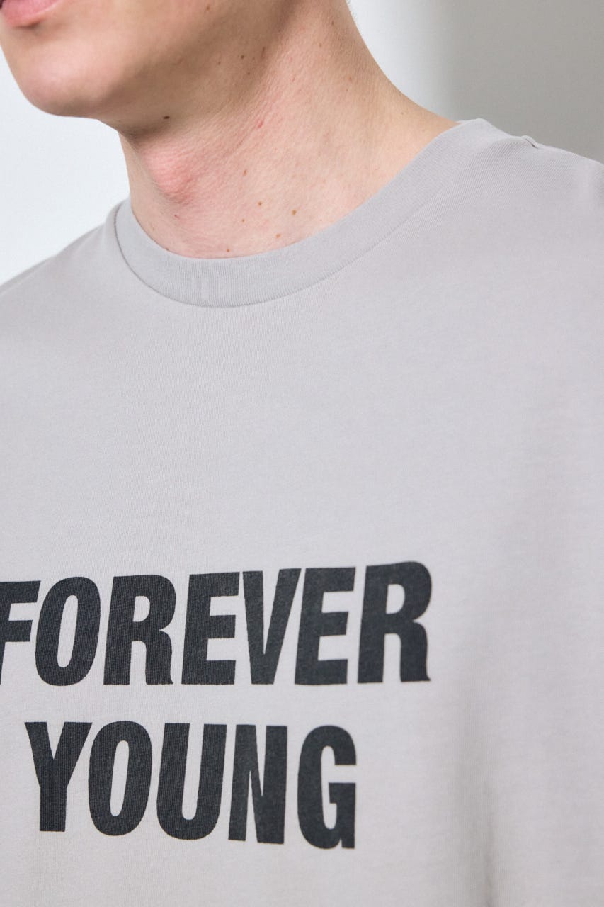 FOREVER YOUNG半袖Tシャツ GRY M