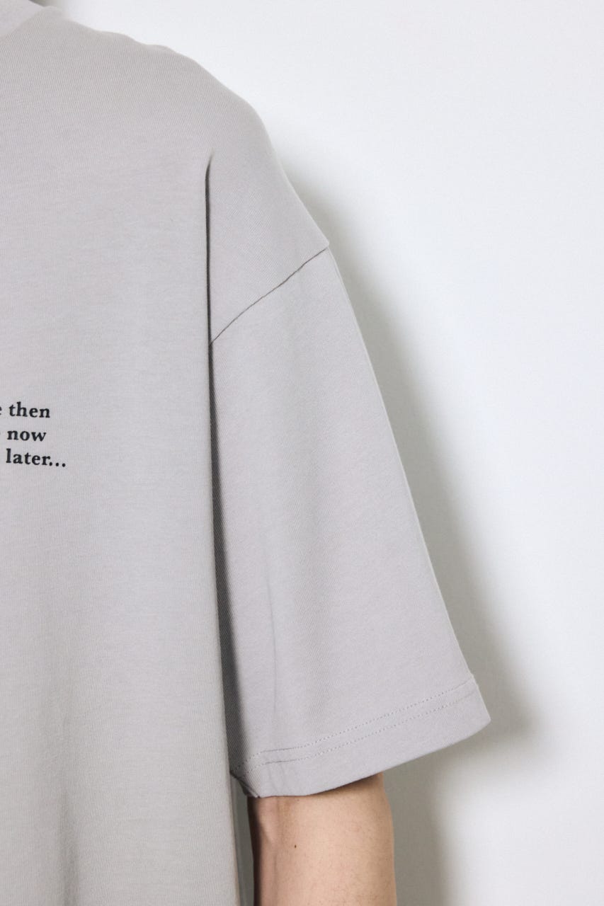 引き揃え天竺バックメッセージロゴTシャツ L/GRY L