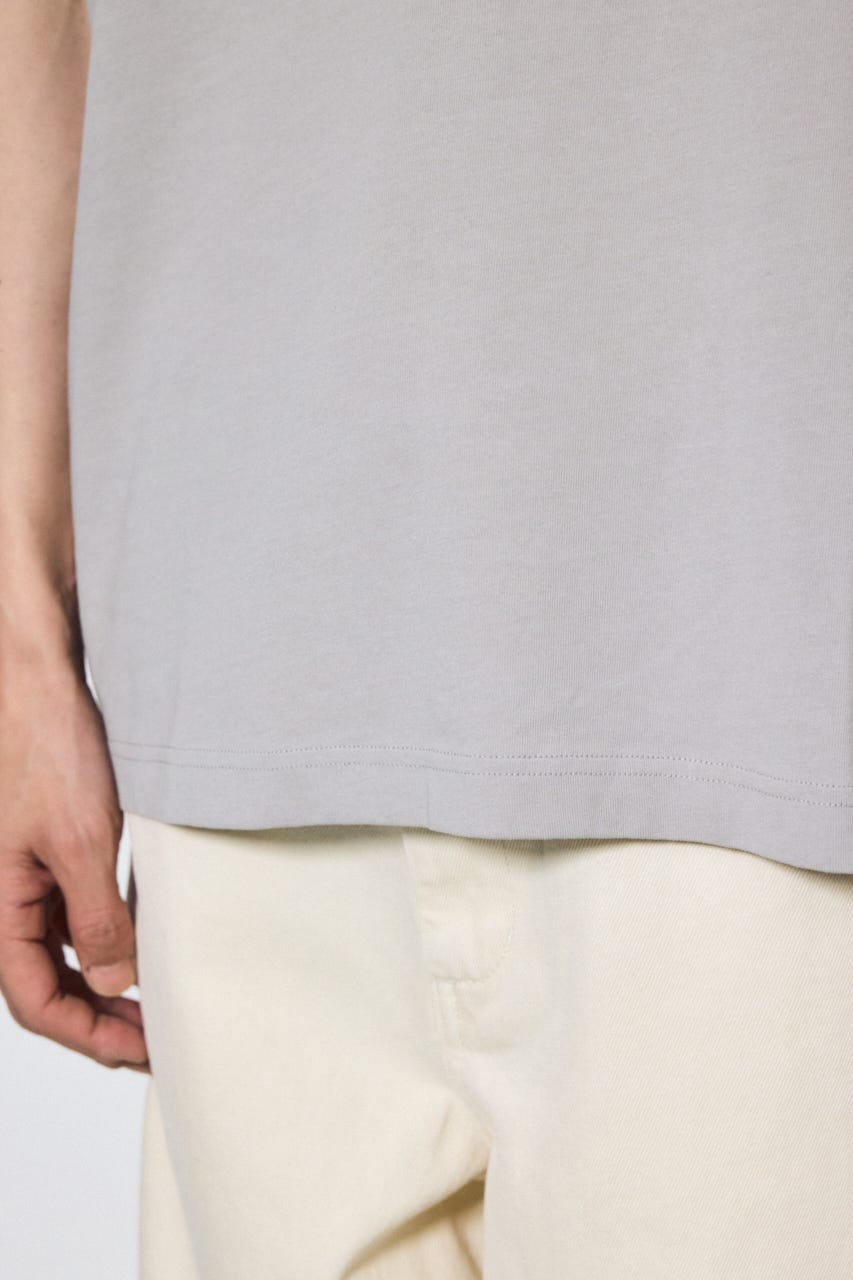 引き揃え天竺バックメッセージロゴTシャツ L/GRY L