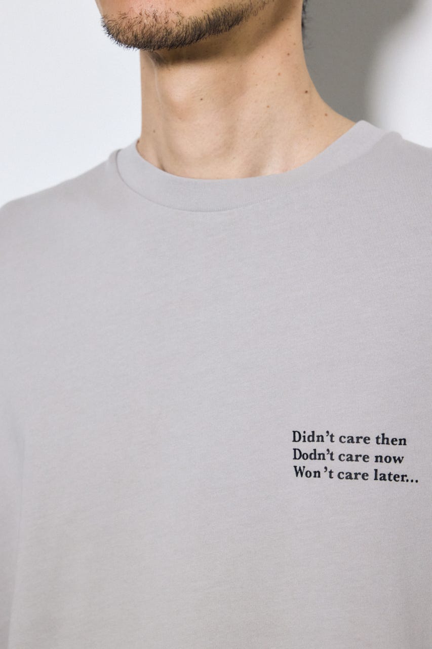 引き揃え天竺バックメッセージロゴTシャツ L/GRY L