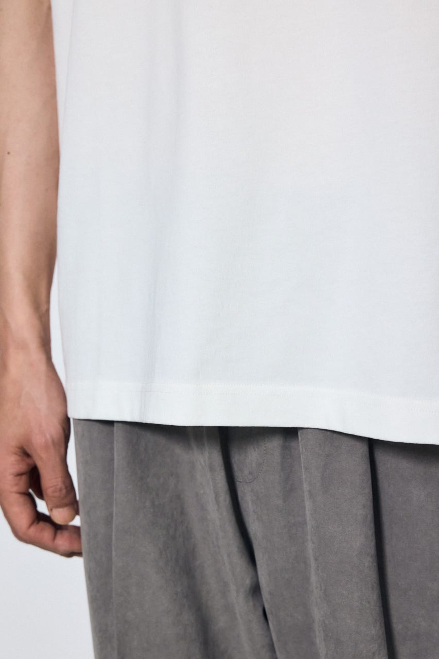 引き揃え天竺バックメッセージロゴTシャツ WHT M