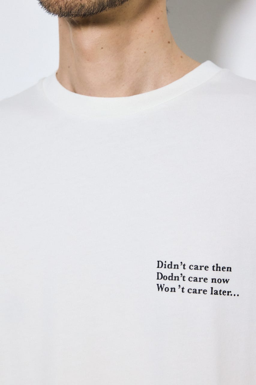 引き揃え天竺バックメッセージロゴTシャツ WHT M