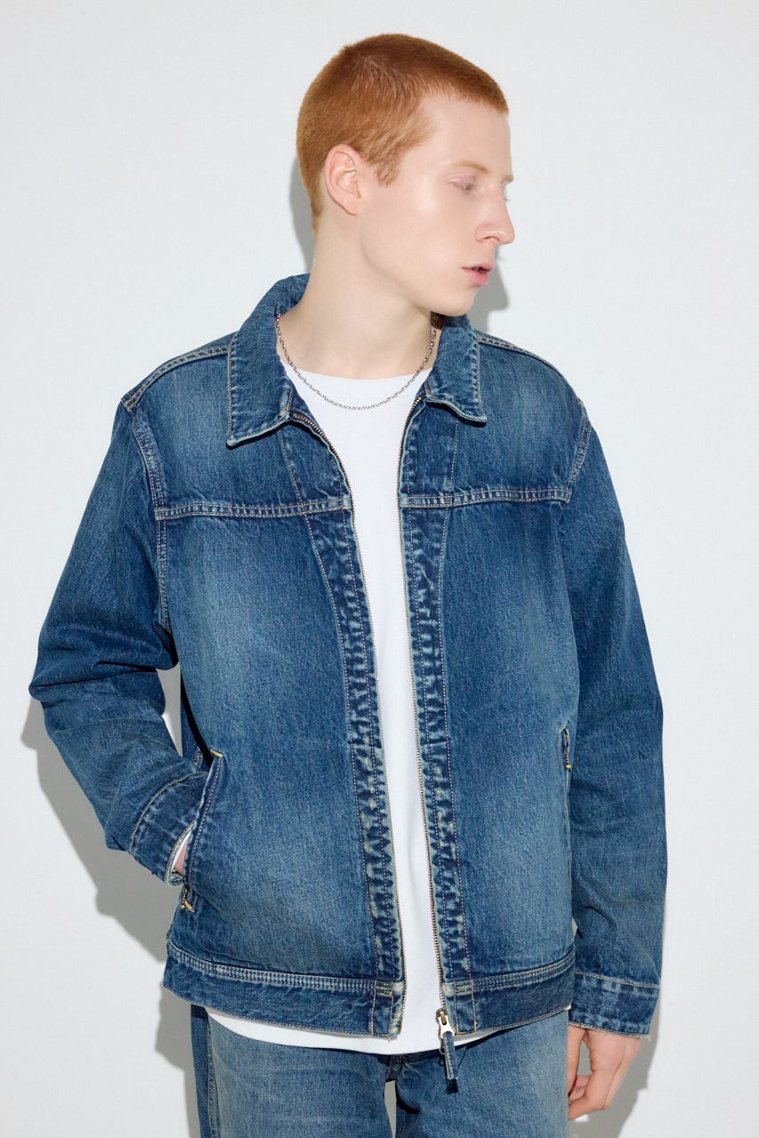 ファスナーデザインGジャン BLU M