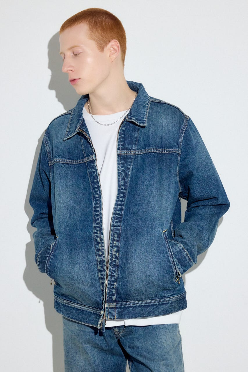 ファスナーデザインGジャン BLU M