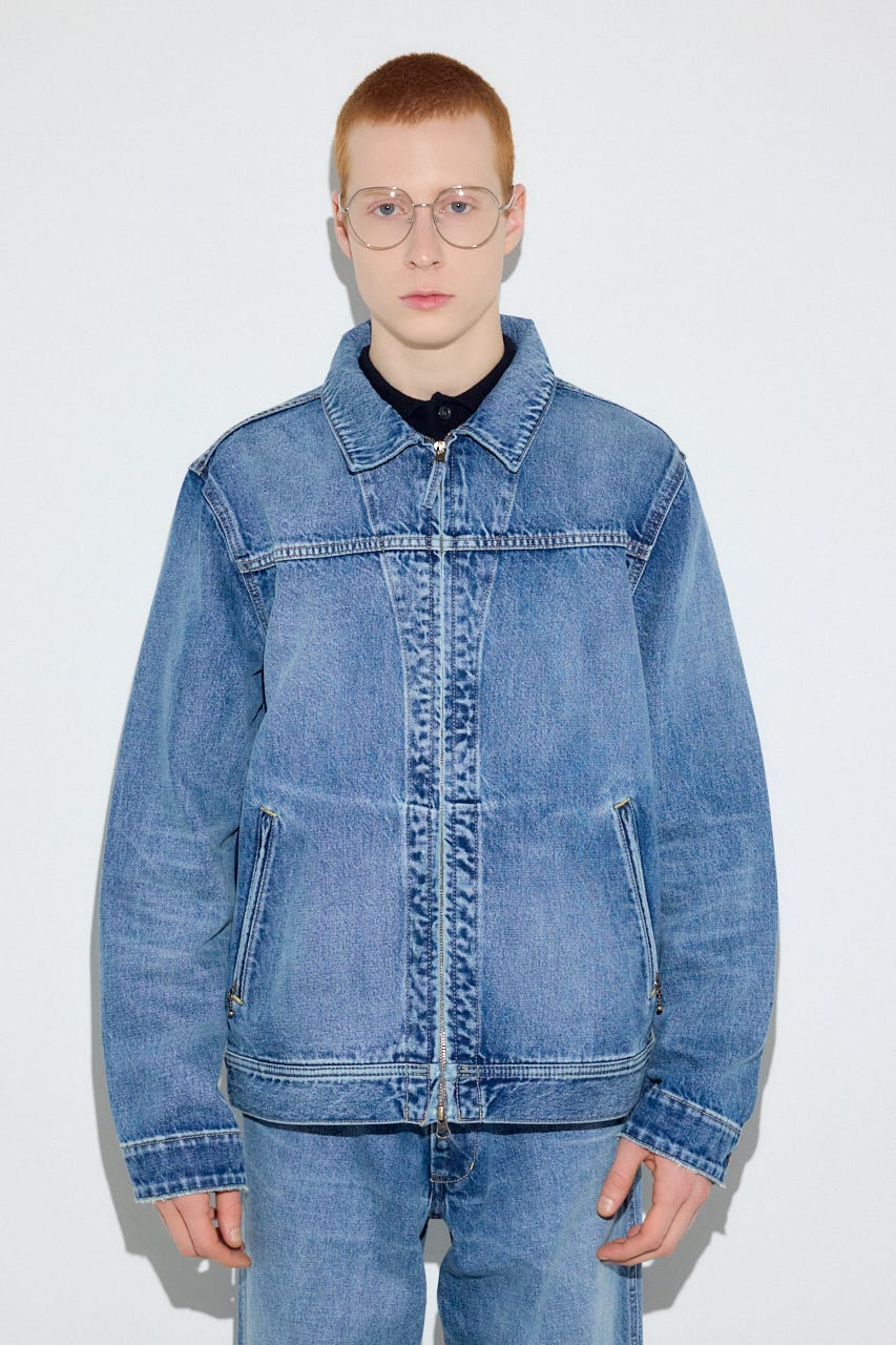 ファスナーデザインGジャン L/BLU M