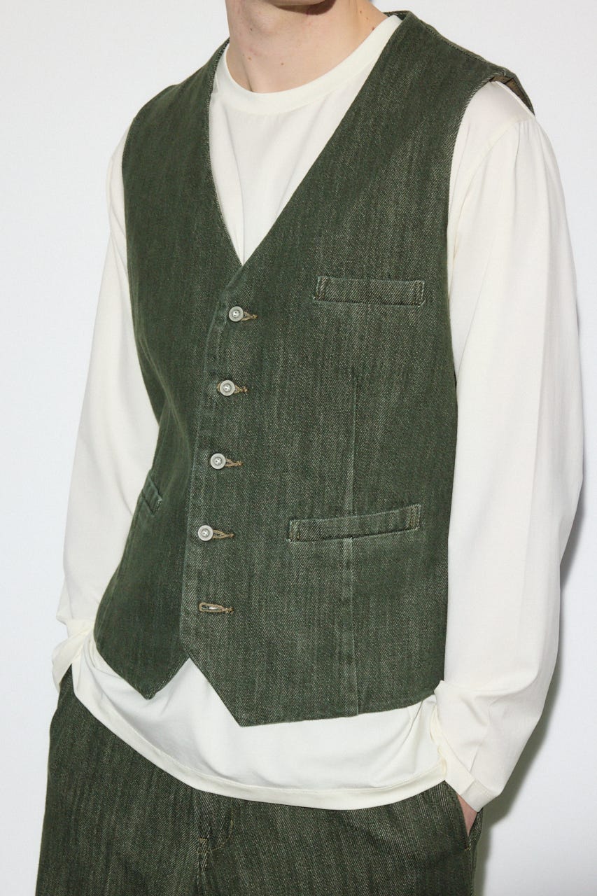 リラックスデニムベスト KHA L