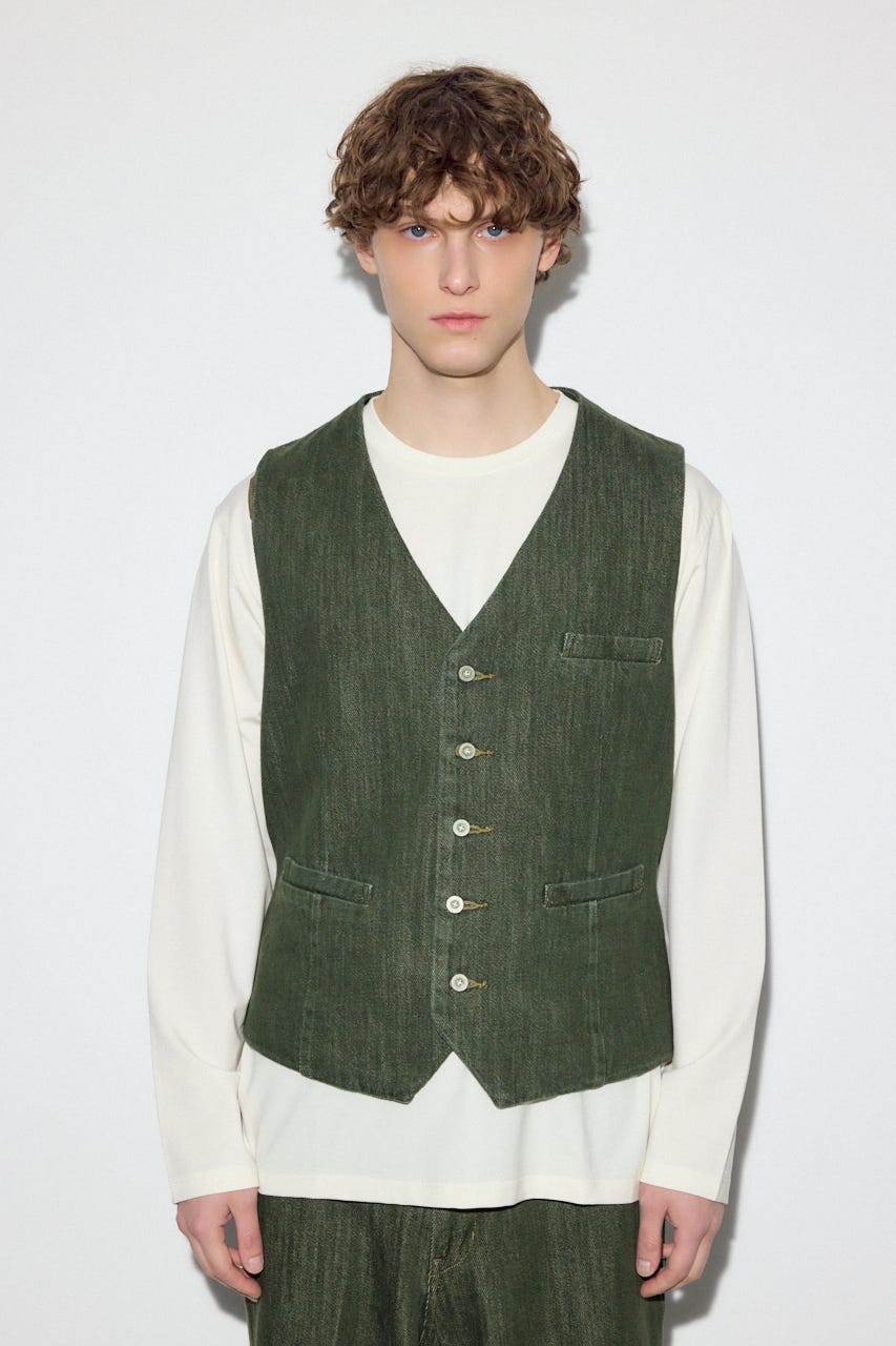 リラックスデニムベスト KHA L