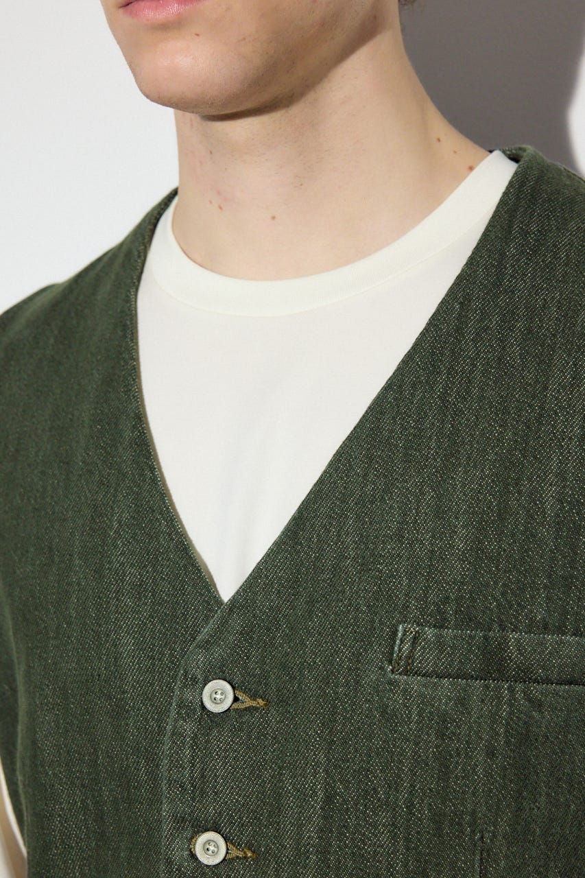 リラックスデニムベスト KHA L