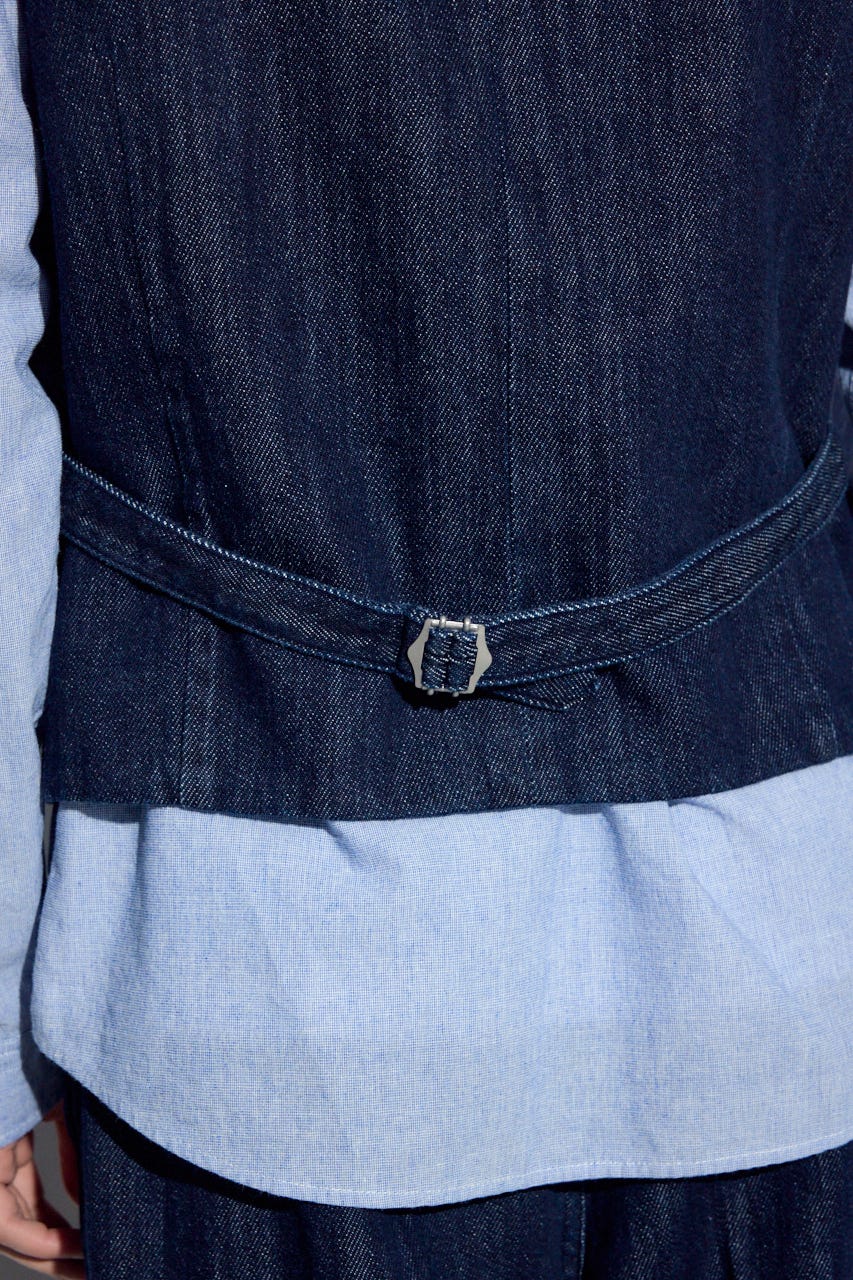 リラックスデニムベスト One Wash M