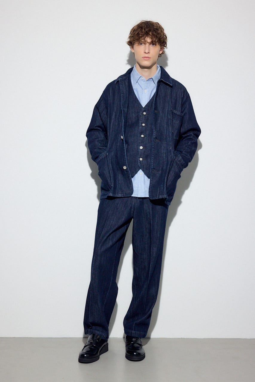 リラックスデニムベスト One Wash M