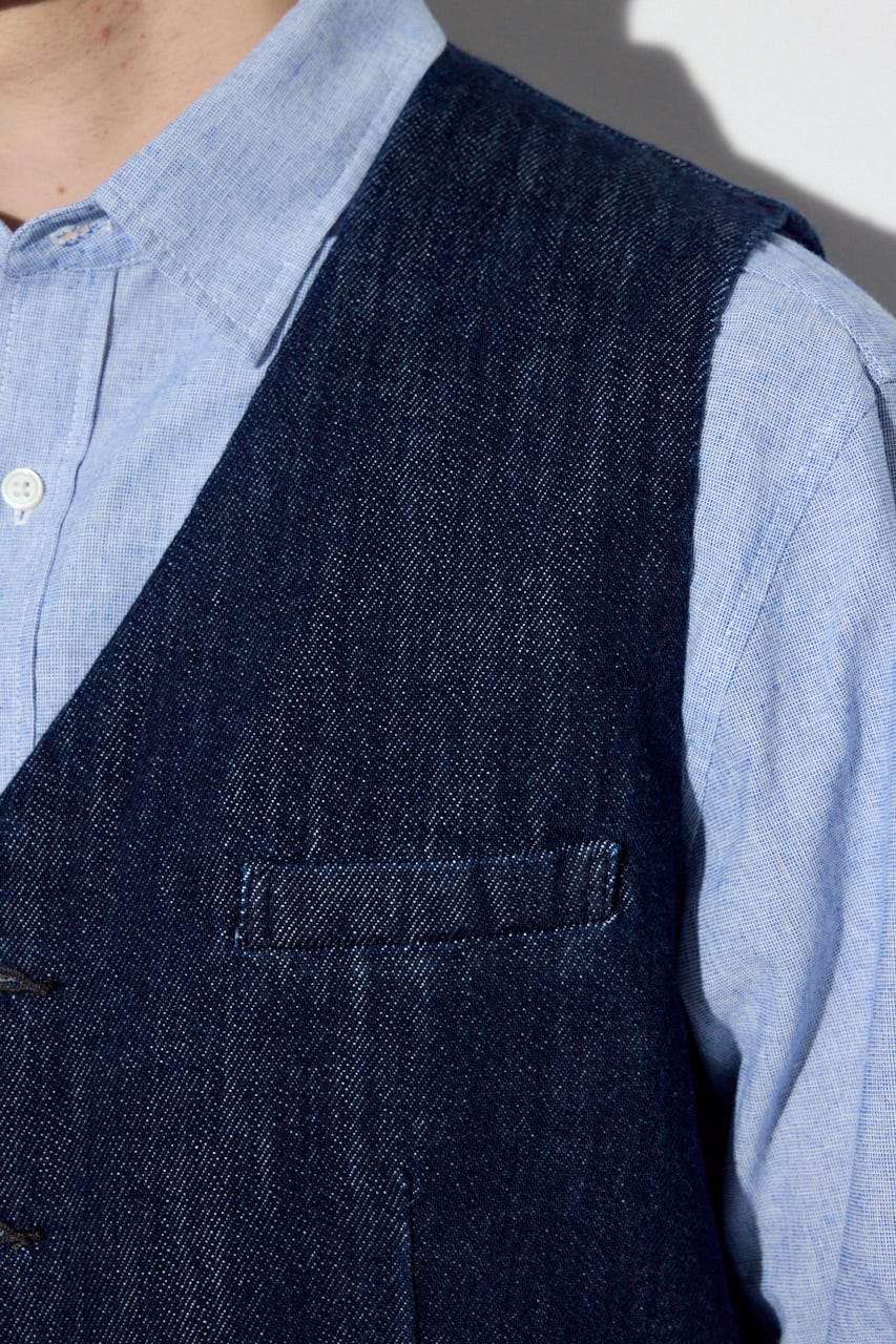 リラックスデニムベスト One Wash M